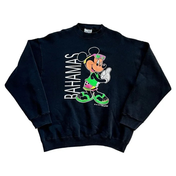 𝅺vintage 80’s Mickey Mouse Bahamas Crewneck - Picture 1 of 5